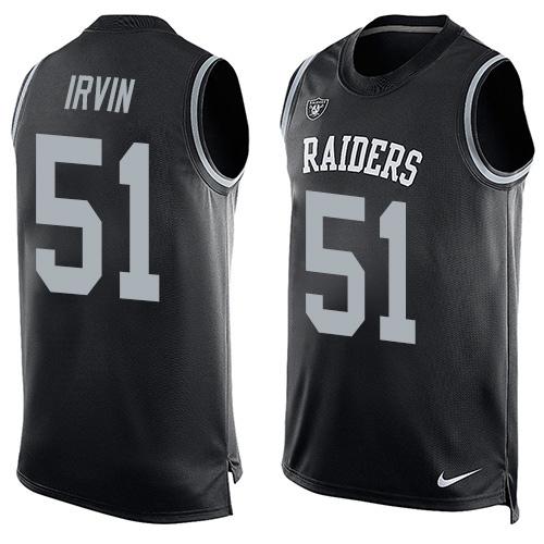 Nike Raiders #51 Bruce Irvin Black Team Color Men's Stitched NFL Limited Tank Top Jersey